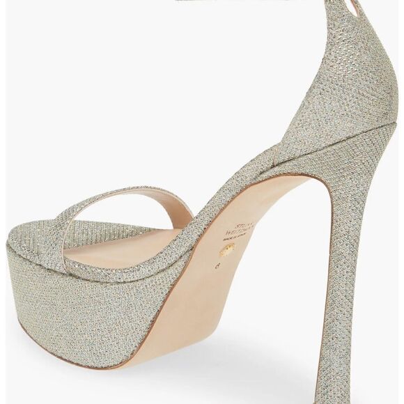 Stuart Weitzman Nudist Curve Hollywood Platform Sandal Size 8 - Picture 8 of 10